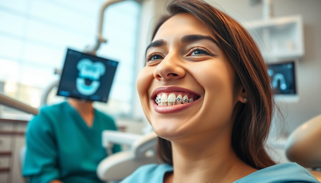 Enhancing smiles with braces Myrtle Beach in a friendly dental clinic environment.