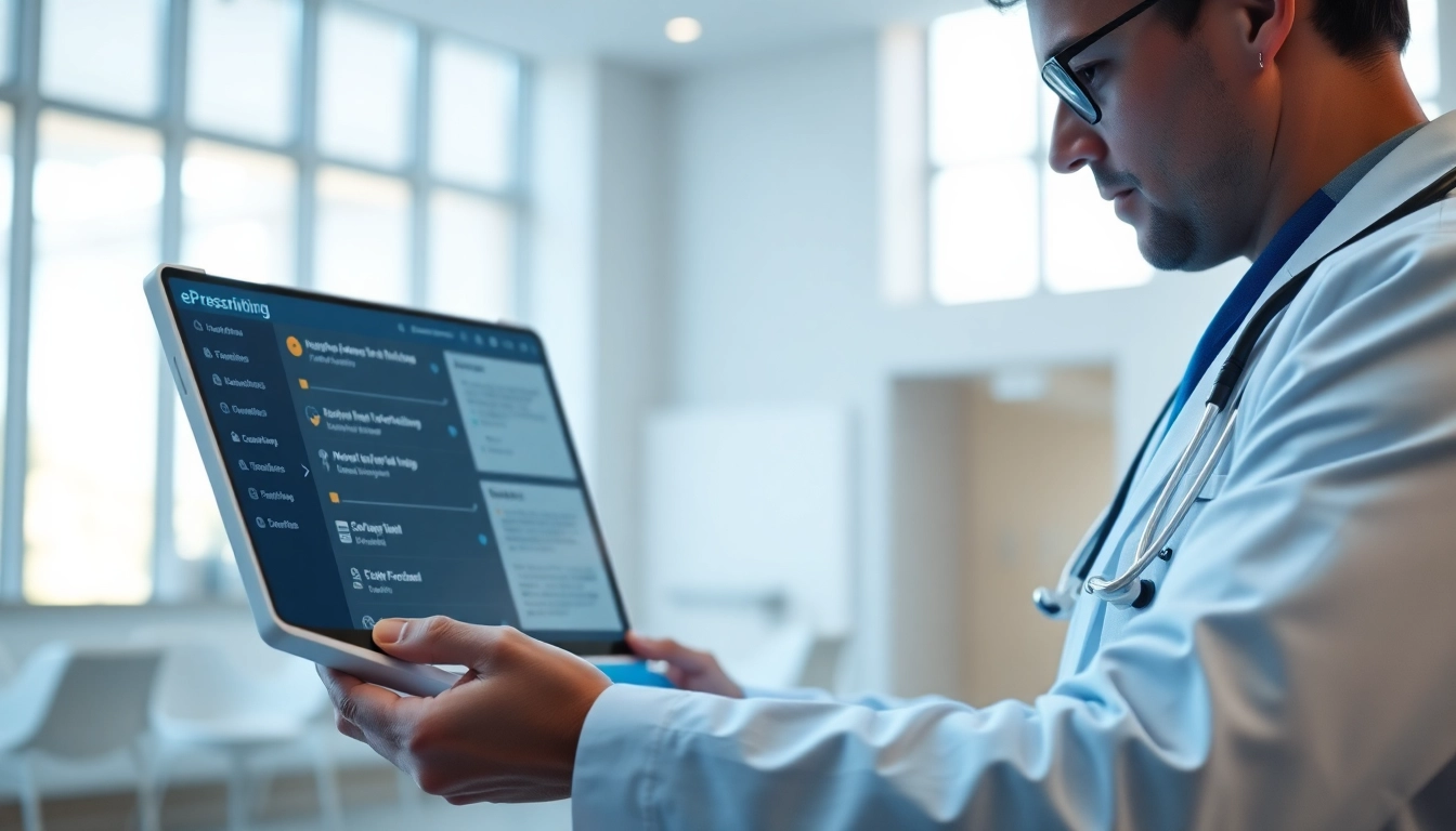 Streamlined cloud based eprescribing system enhancing patient care in a modern healthcare setting.